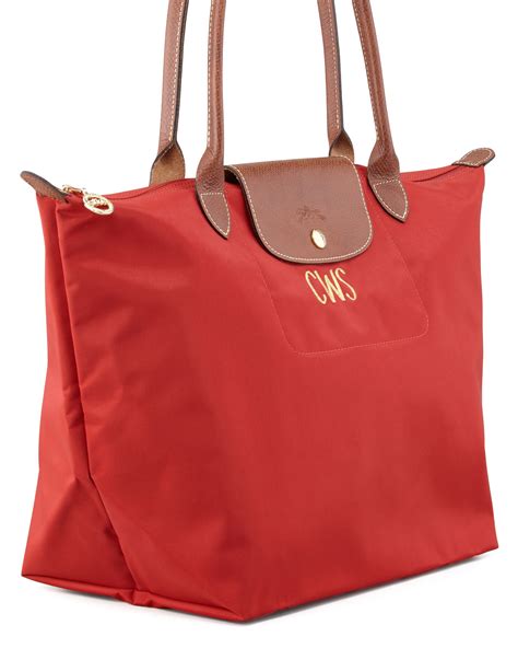 monogrammed longchamp bag